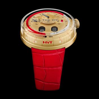 Replica HYT H0 FEEL THE HYT Edition Men 048-GD-95-RF-CR watch